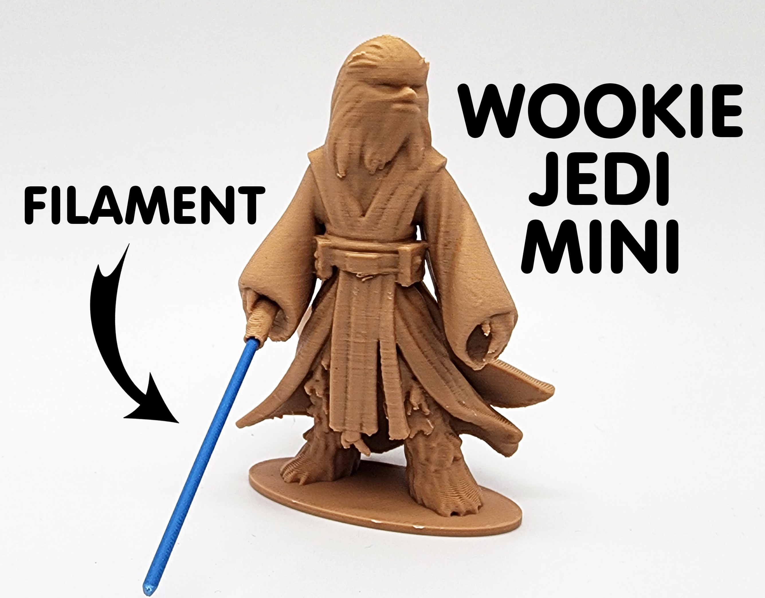 Wookie Jedi Miniature w/Filament Lightsaber