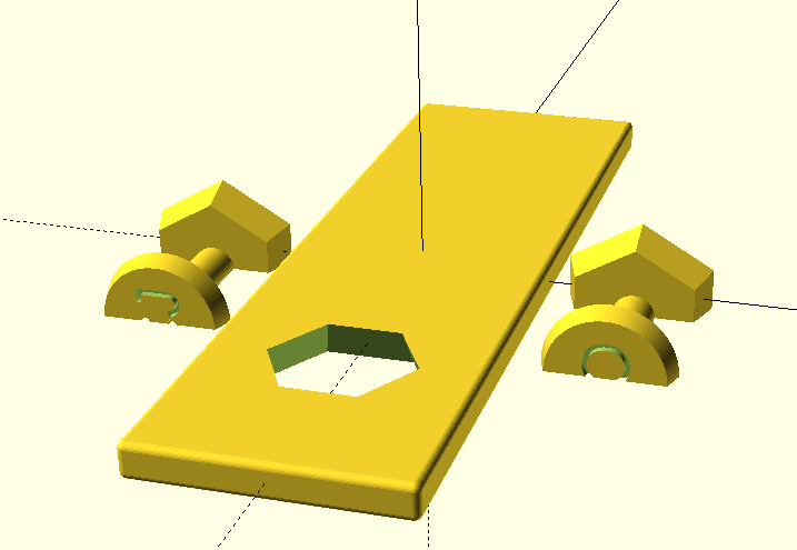 False Screw 3M Command Strip Mount