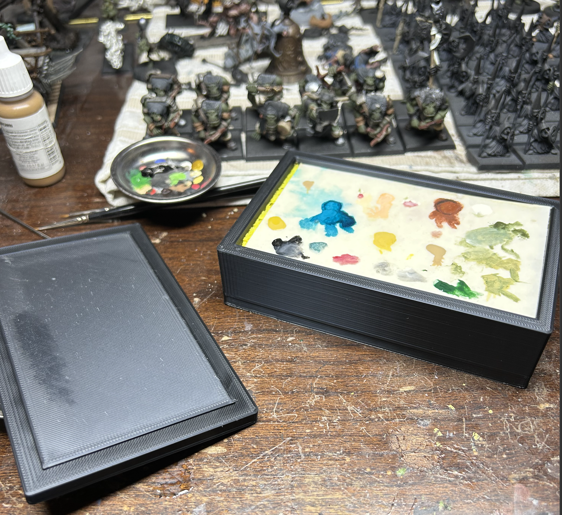 Small Wet Palette for miniatures painting and modeling
