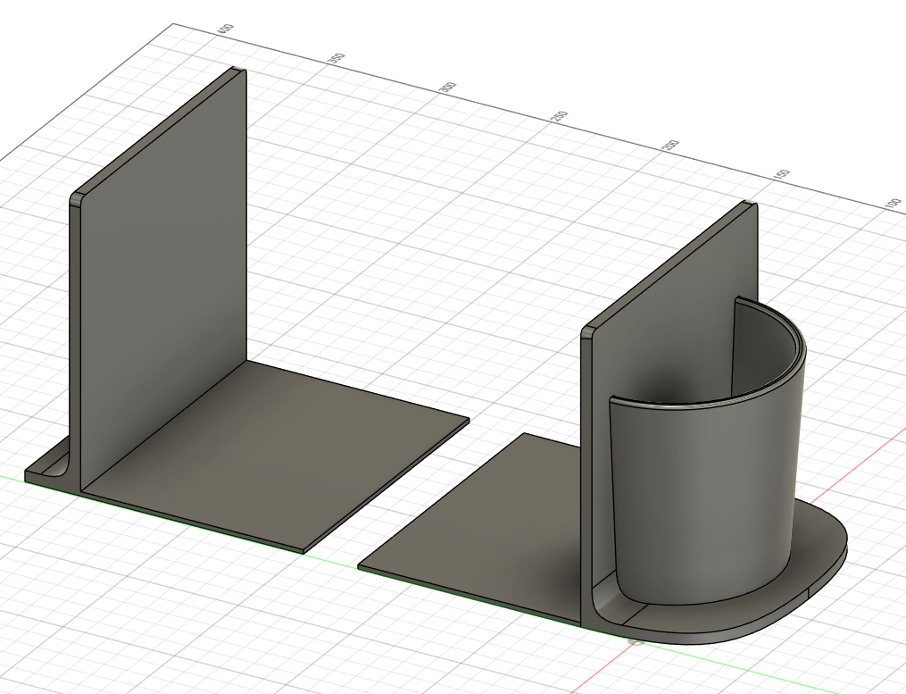 Book end with pencil holder