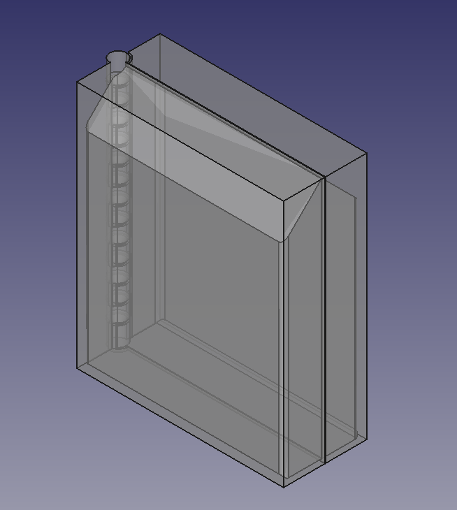 Simple Box with Print-in-Place Zero-Clearance Vertical Chevron Hinge