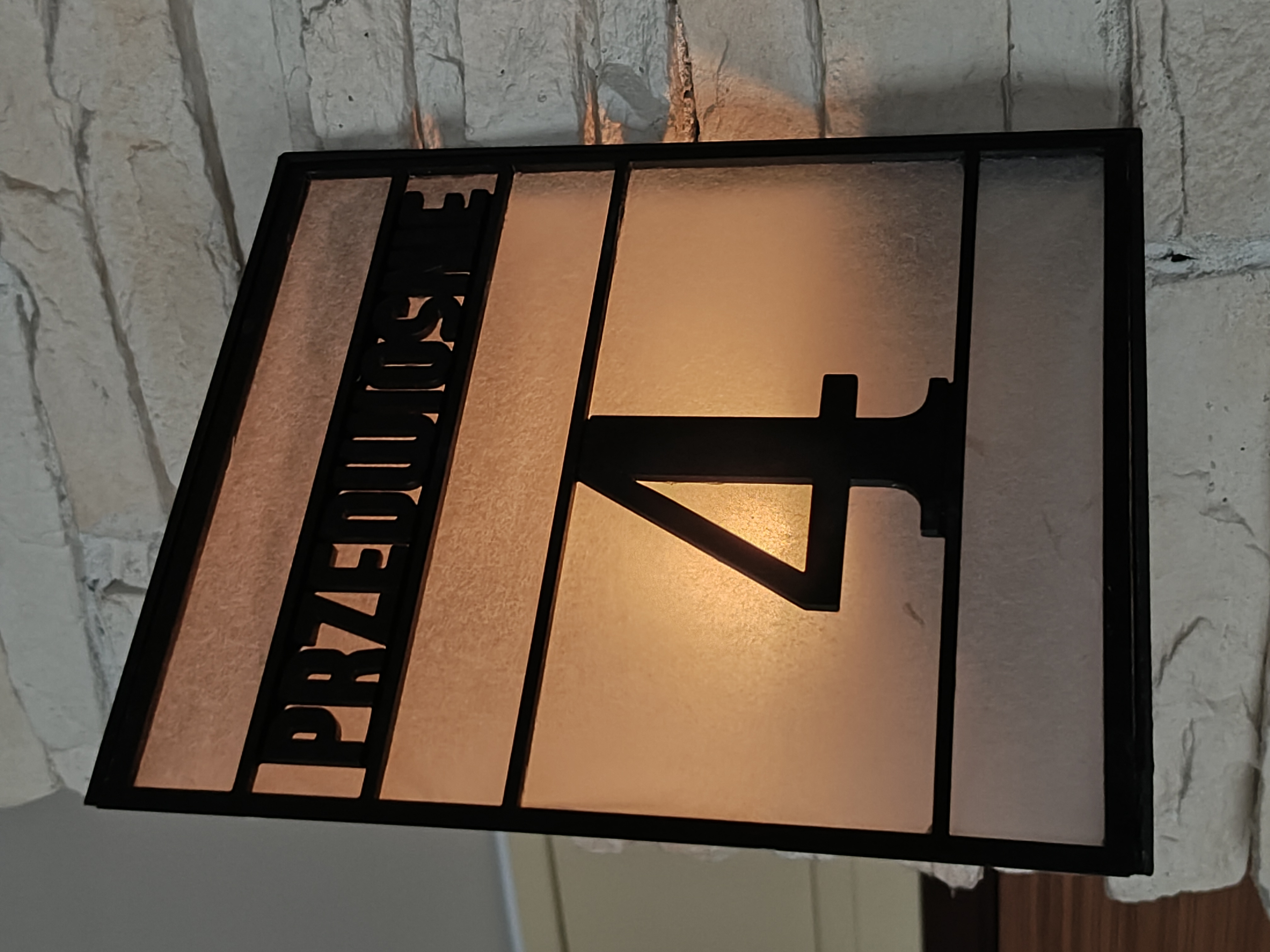 Krakow style address numbers lantern
