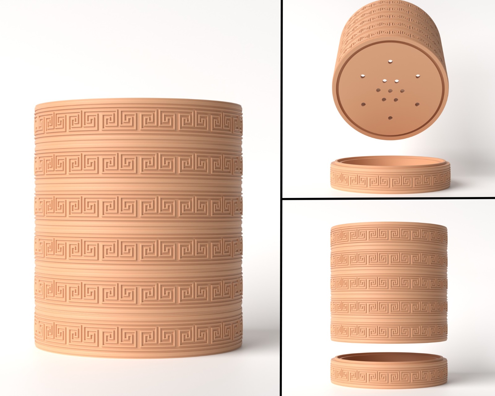 vase with historical pattern