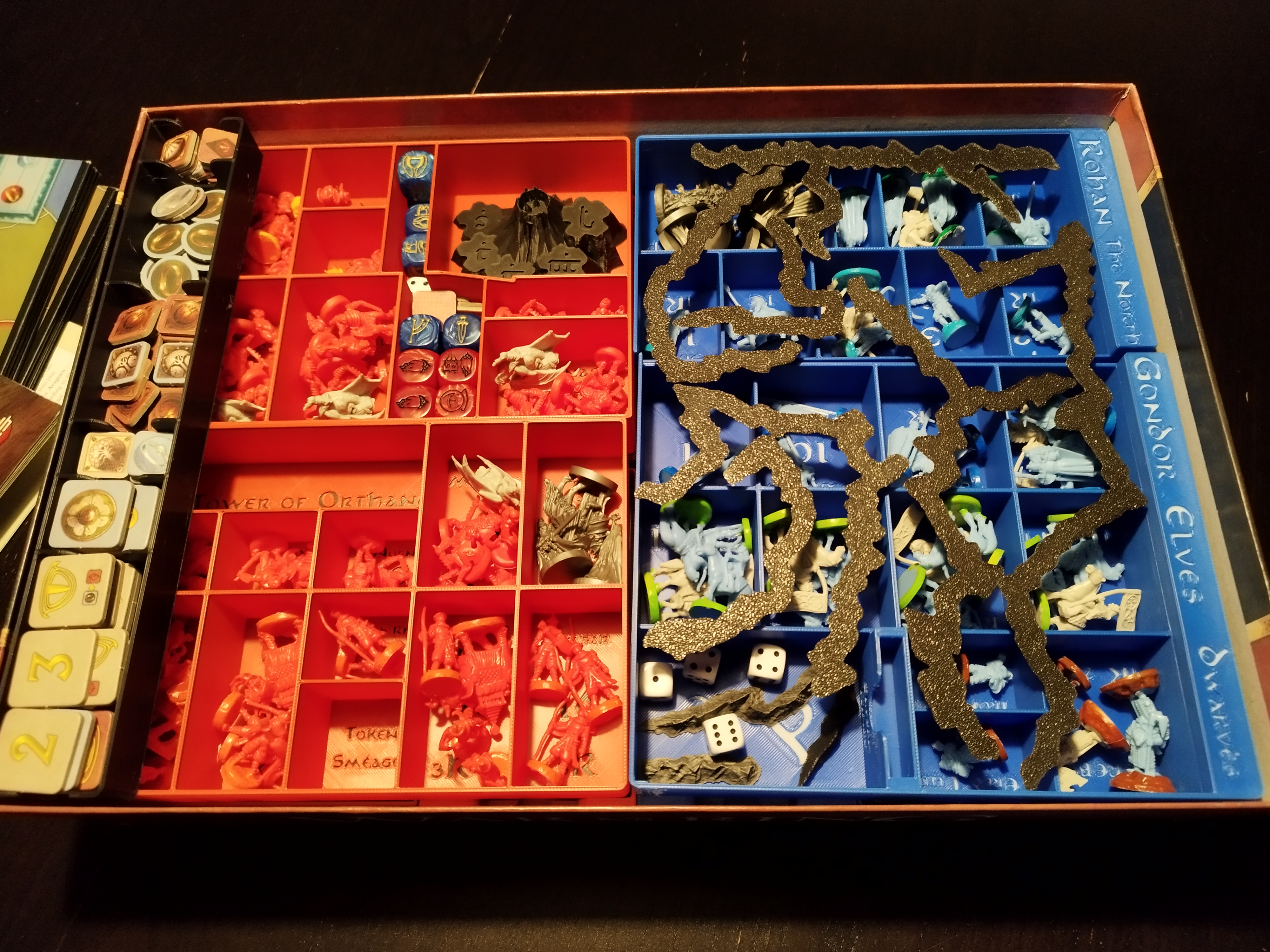 War of the Ring + expansion + props -Fast setup (English translated + mountain space)