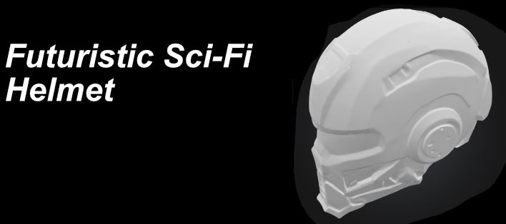 Futuristic Sci-Fi Helmet