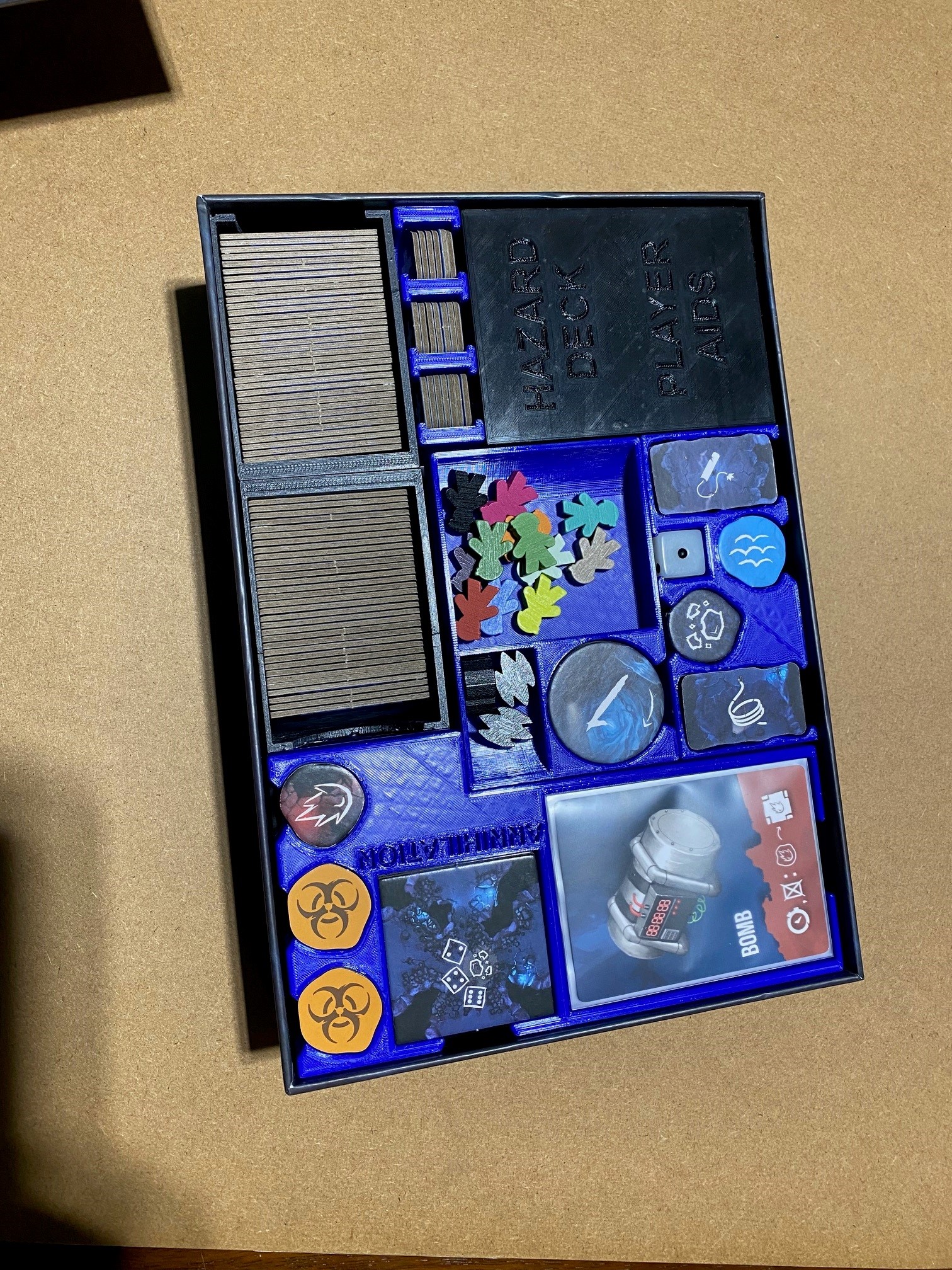 Sub Terra Board Game Insert - all 4 expansions, sleeved cards