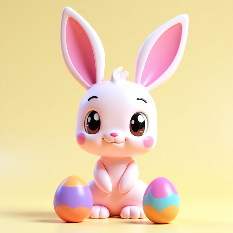 cute Easter Bunny – Printable Decoration (Scalable Model)
