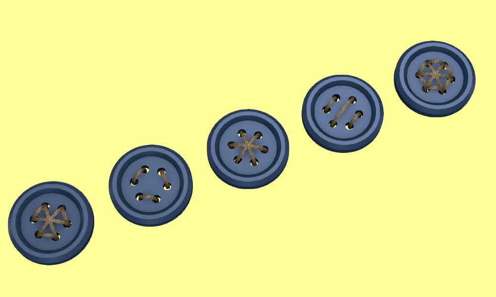 Miniatura 3 do modelo 3D Sewing buttons #005