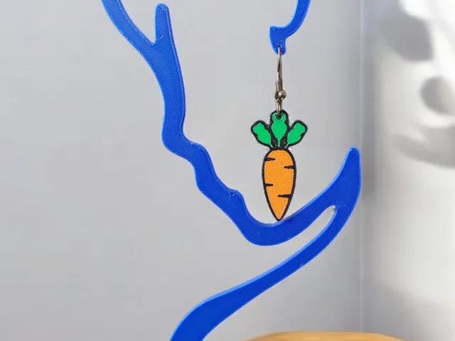 Easter Carrot Multicolor Earrings