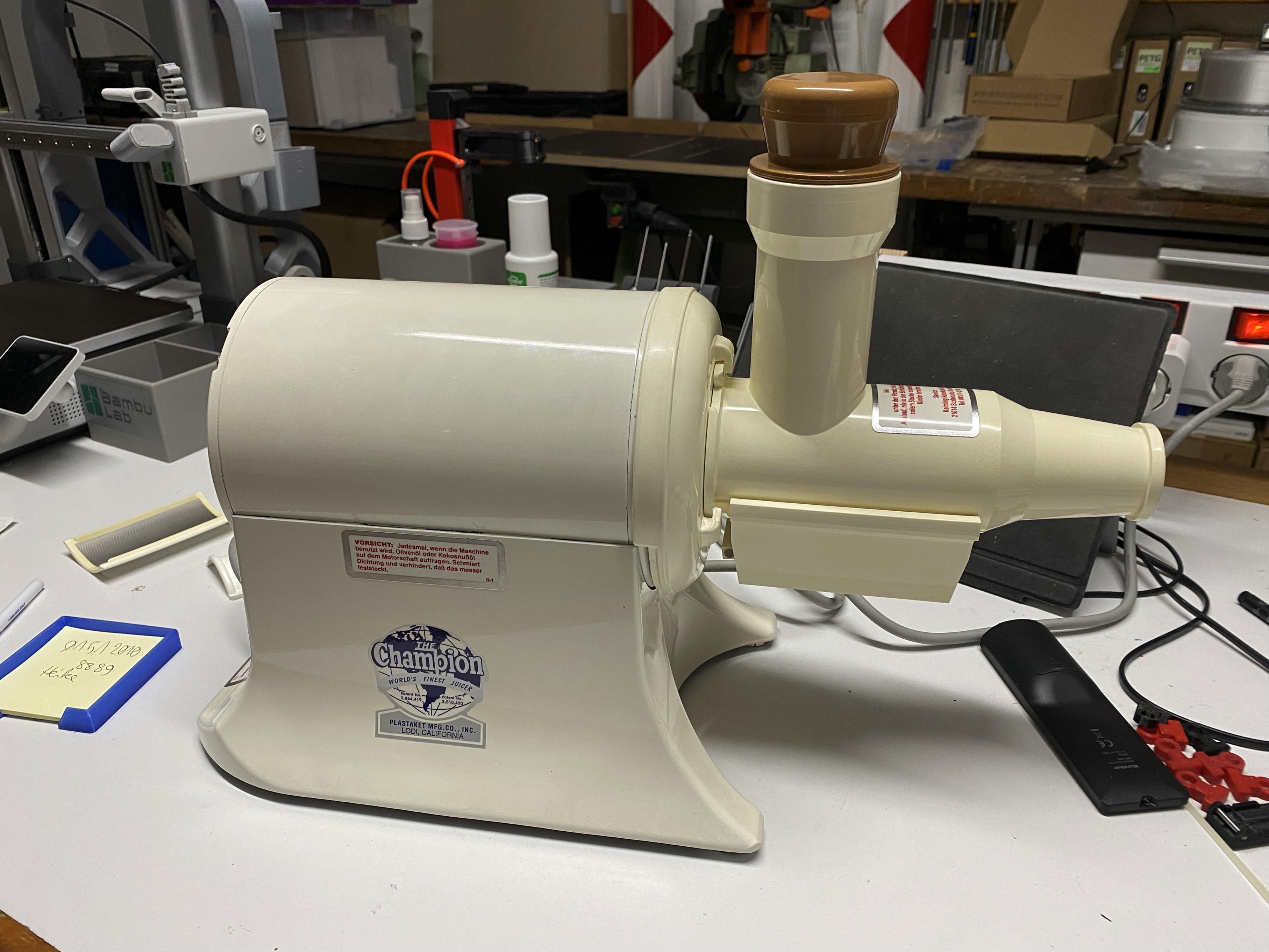 Ancient Champion Juicer Repair (Ivory Cutter)