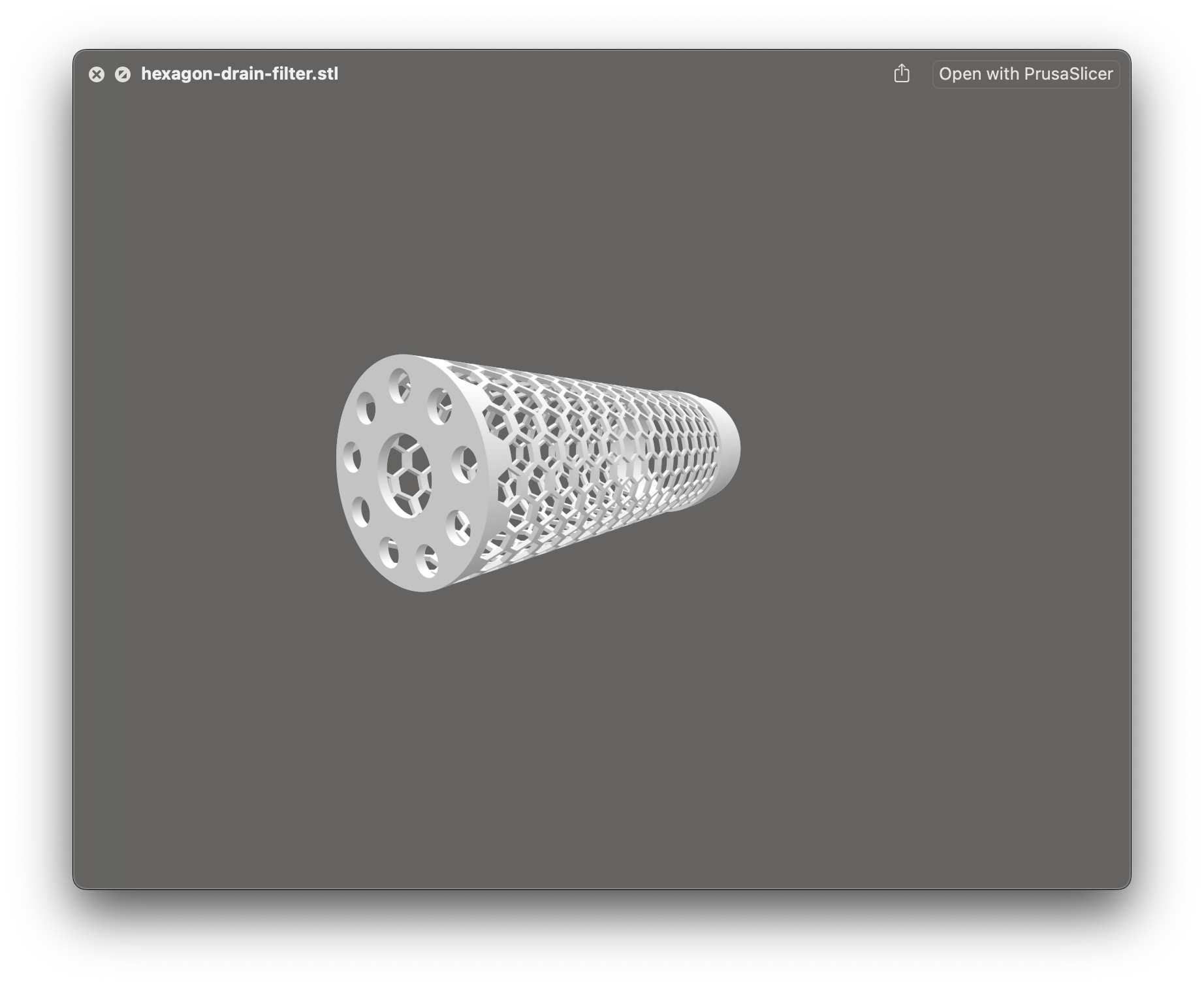 Drainage Filter v2 (Hex pattern)