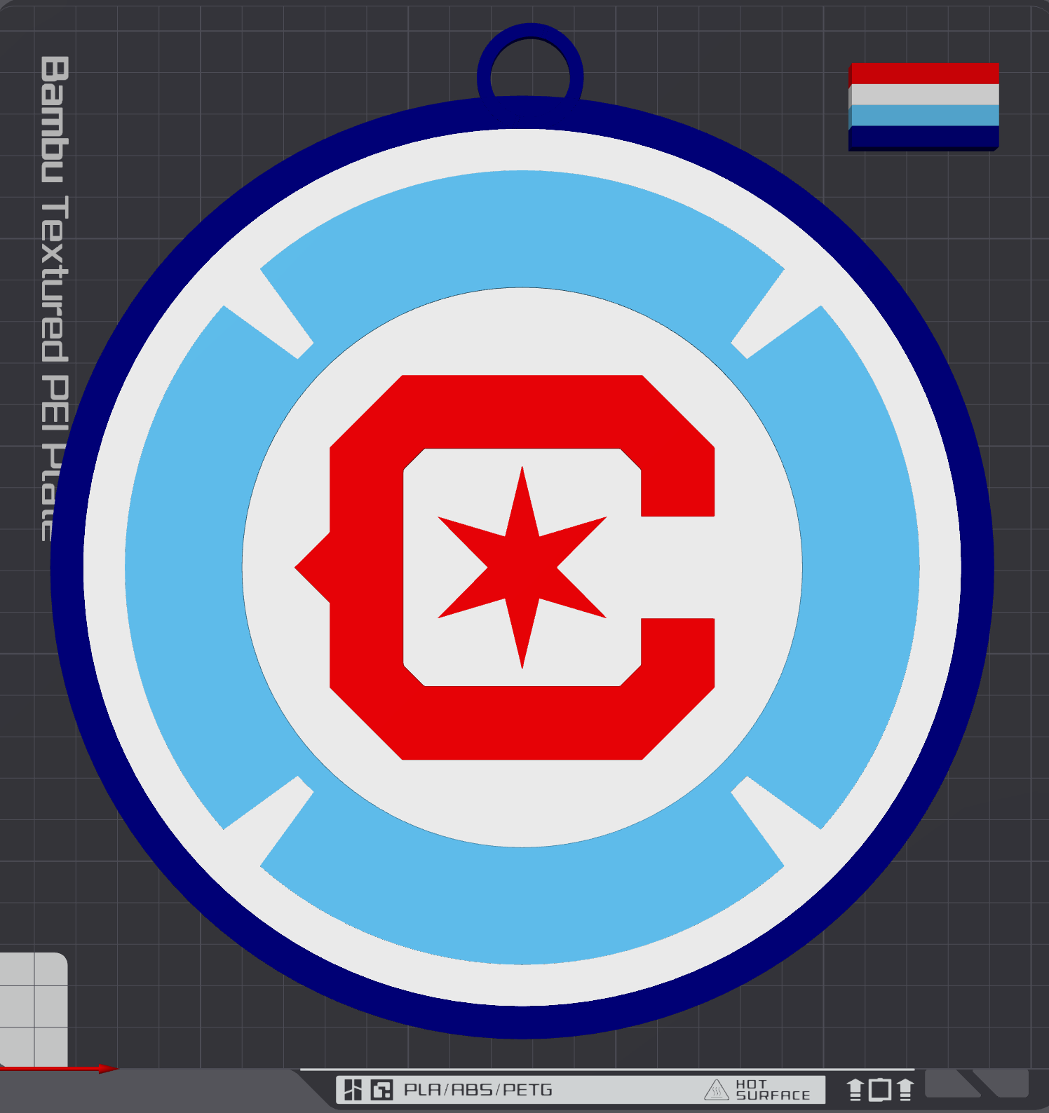 Chicago Fire Oversized Necklace Logo