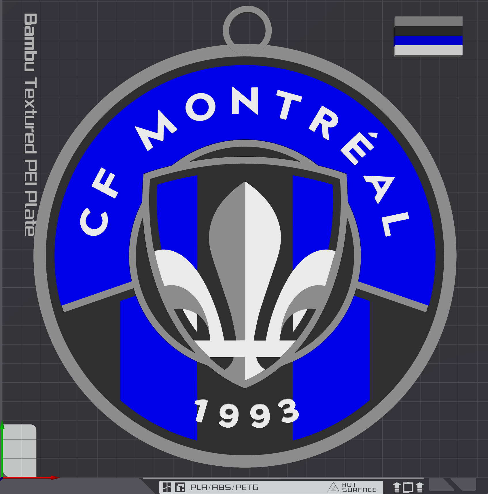 CF Montreal Oversized Necklace Logo