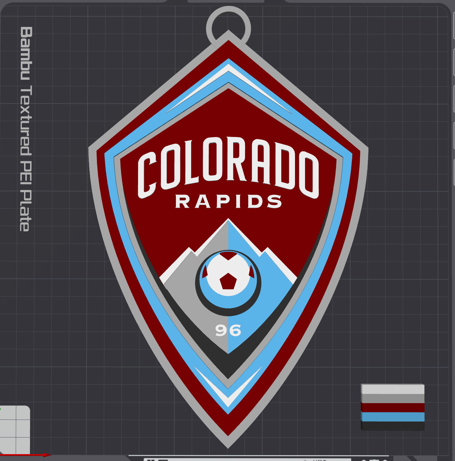 Colorado Rapids Oversized Necklace Logo
