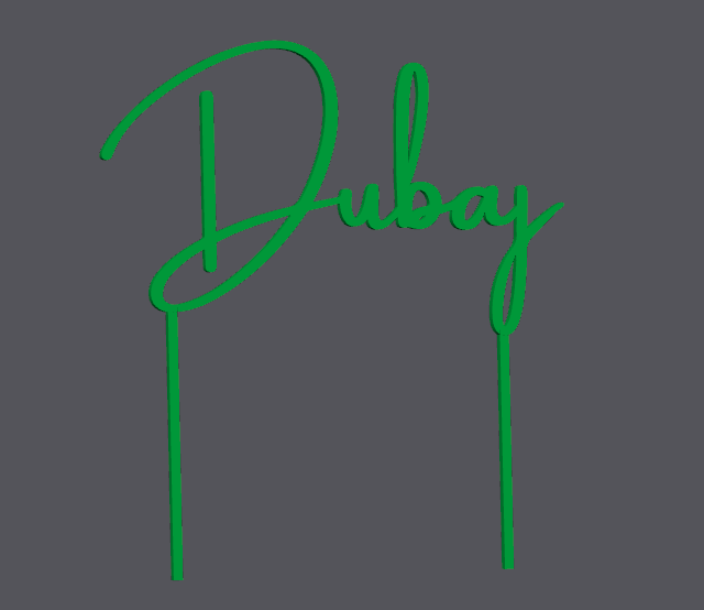 Dubaj - cake topper
