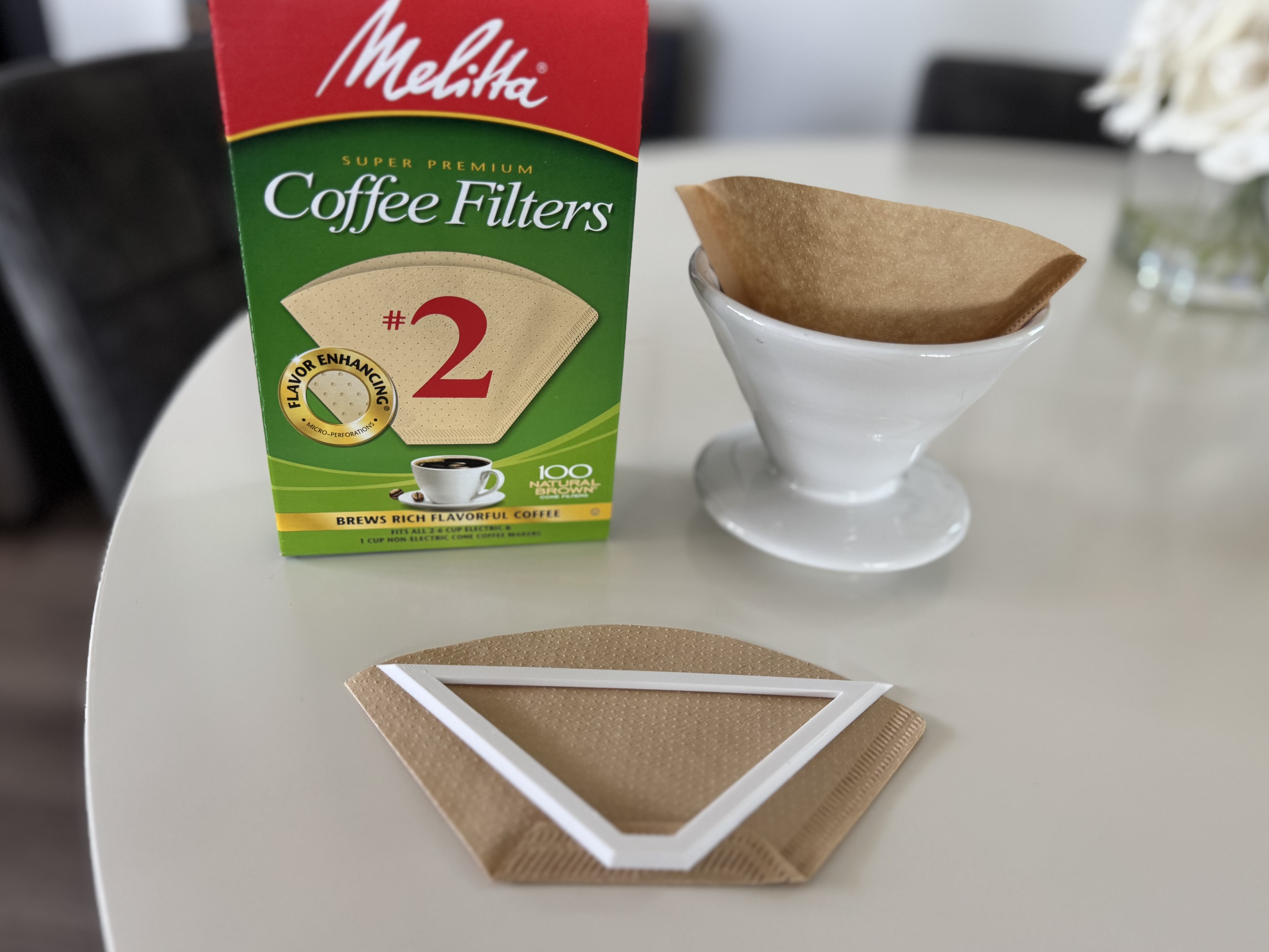 Coffee Filter V60 Folding Template
