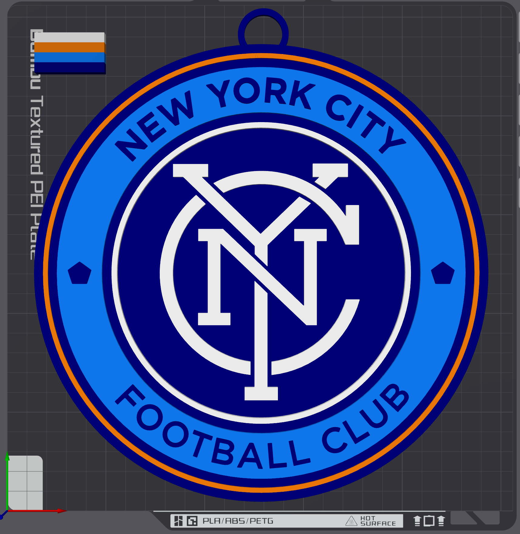 New York City FC Oversized Necklace Logo