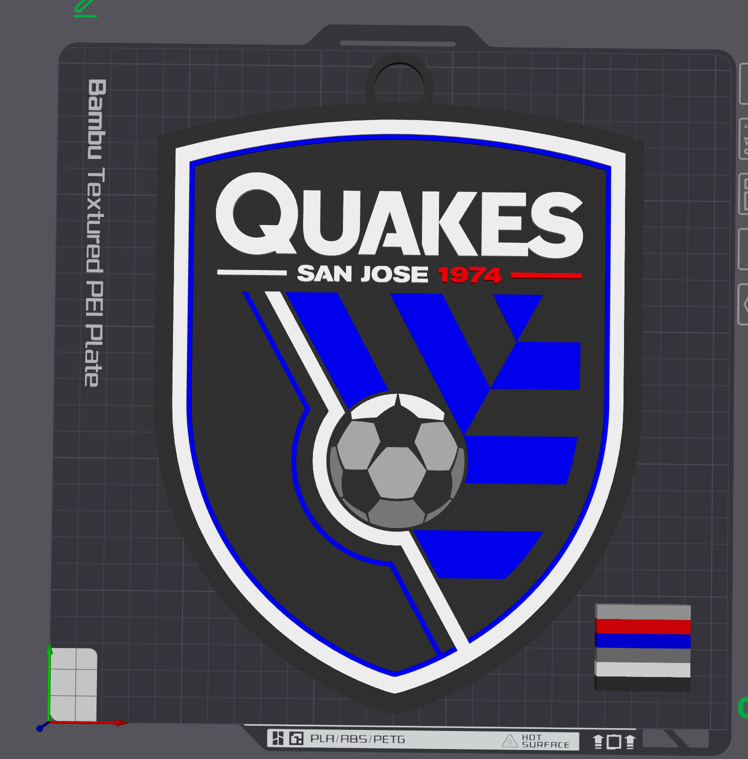 San Jose Earthquakes Oversized Necklace Logo