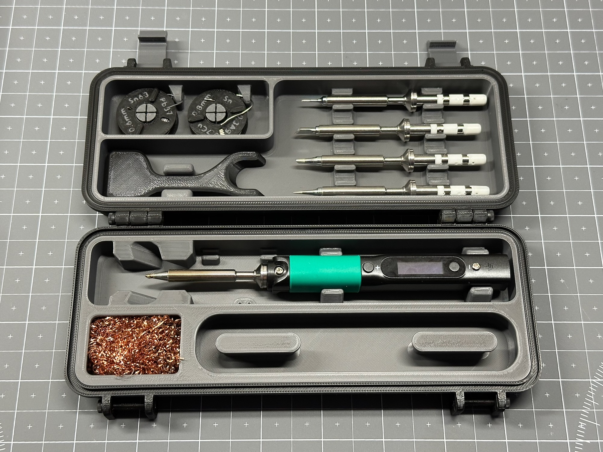 No-Compromise Rugged Pinecil Case (Easy-Access Stand + Pinecil Holder Compatible) 3D model