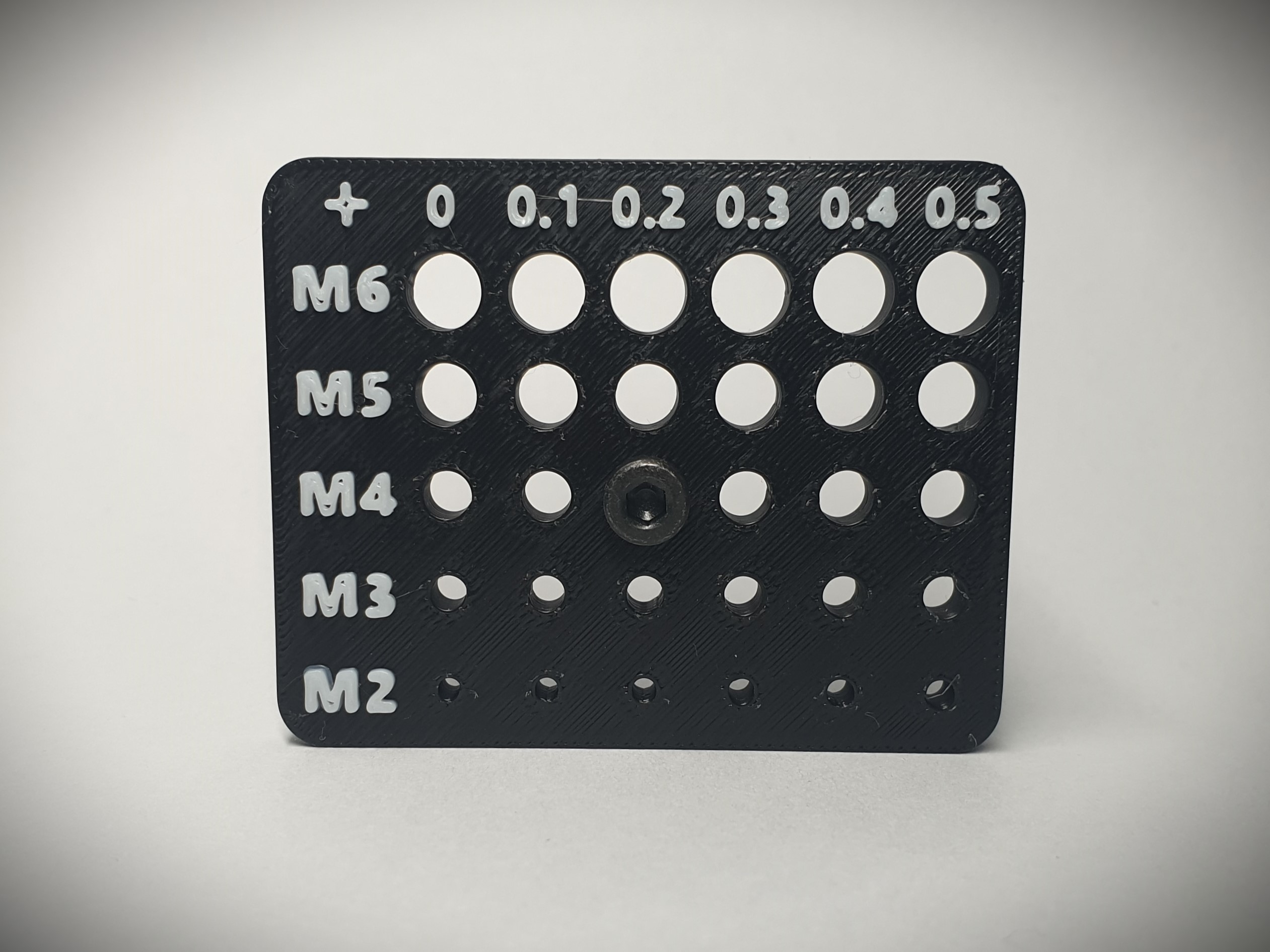 Bolts, Screws Tolerance Guage, Measure - M2 to M6.