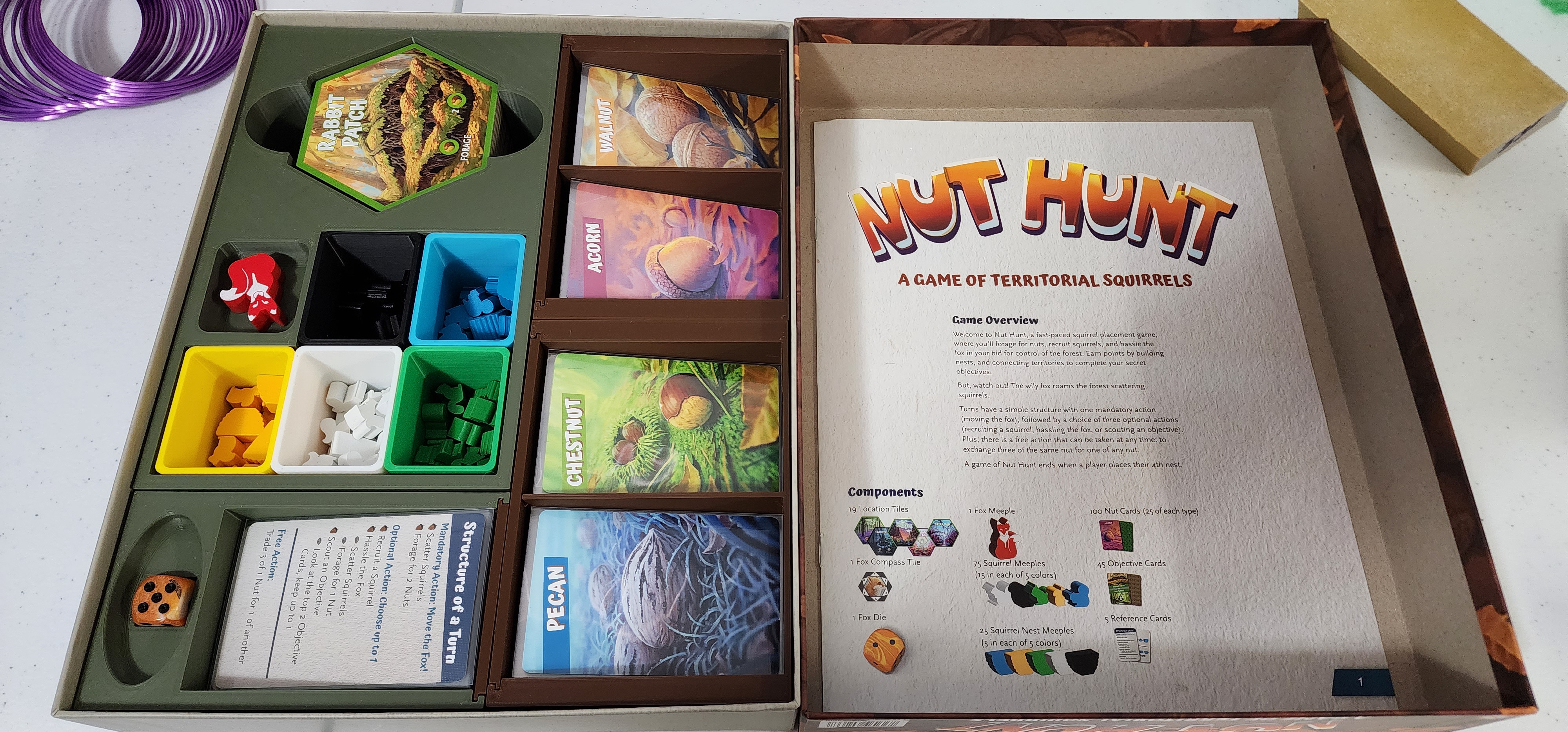 Nut Hunt Insert/Organizer/Table Pieces