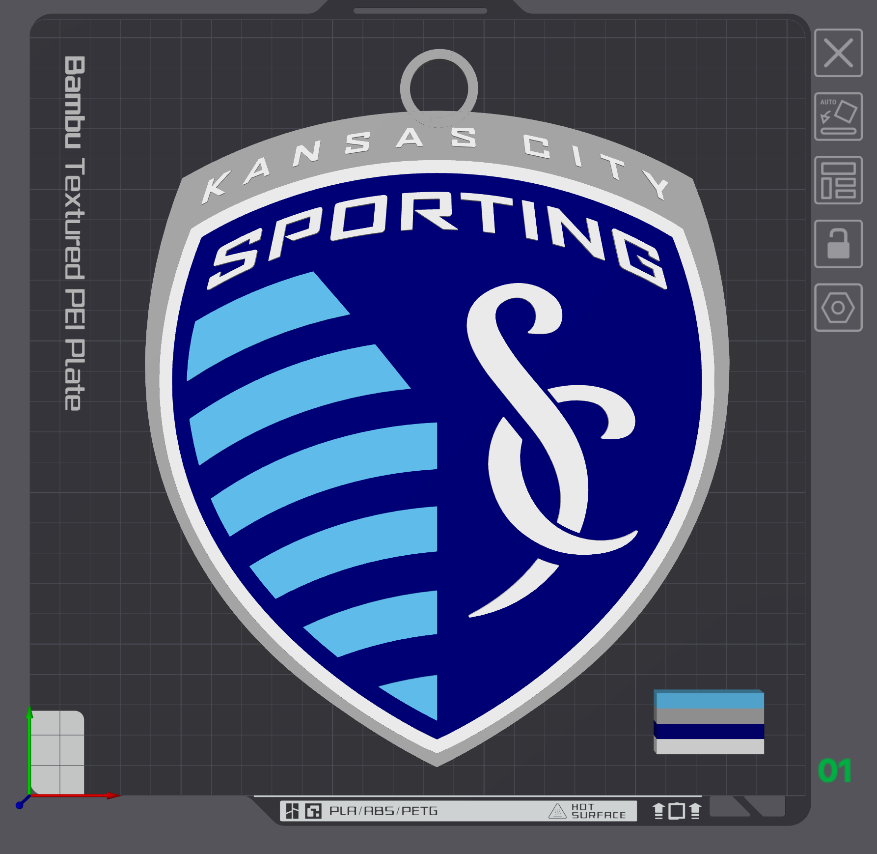 Sporting Kansas City Oversized Necklace Logo