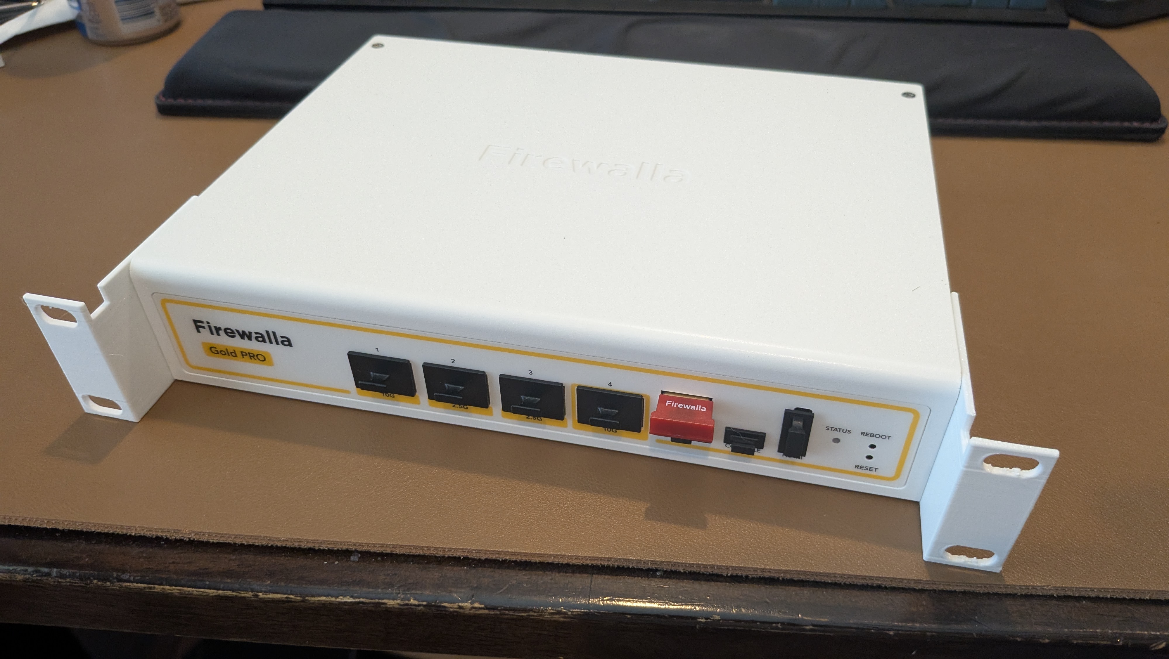 DeskPI 10 Inch Mini Rack Ears for Firewalla Gold Pro