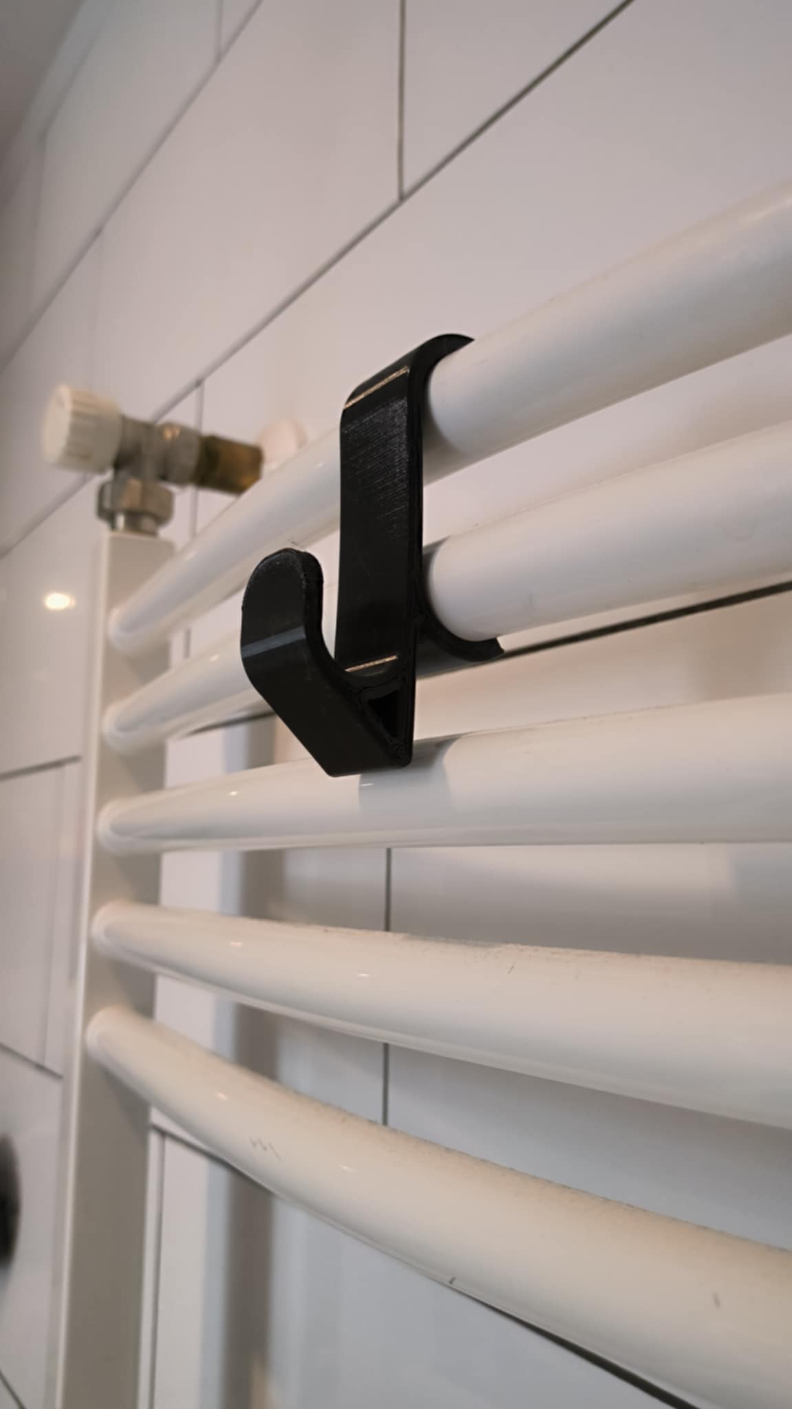 Ladder radiator towel hook