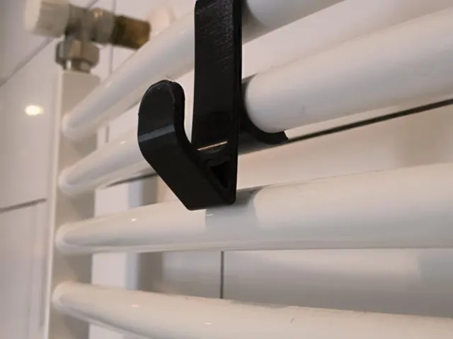 Ladder radiator towel hook