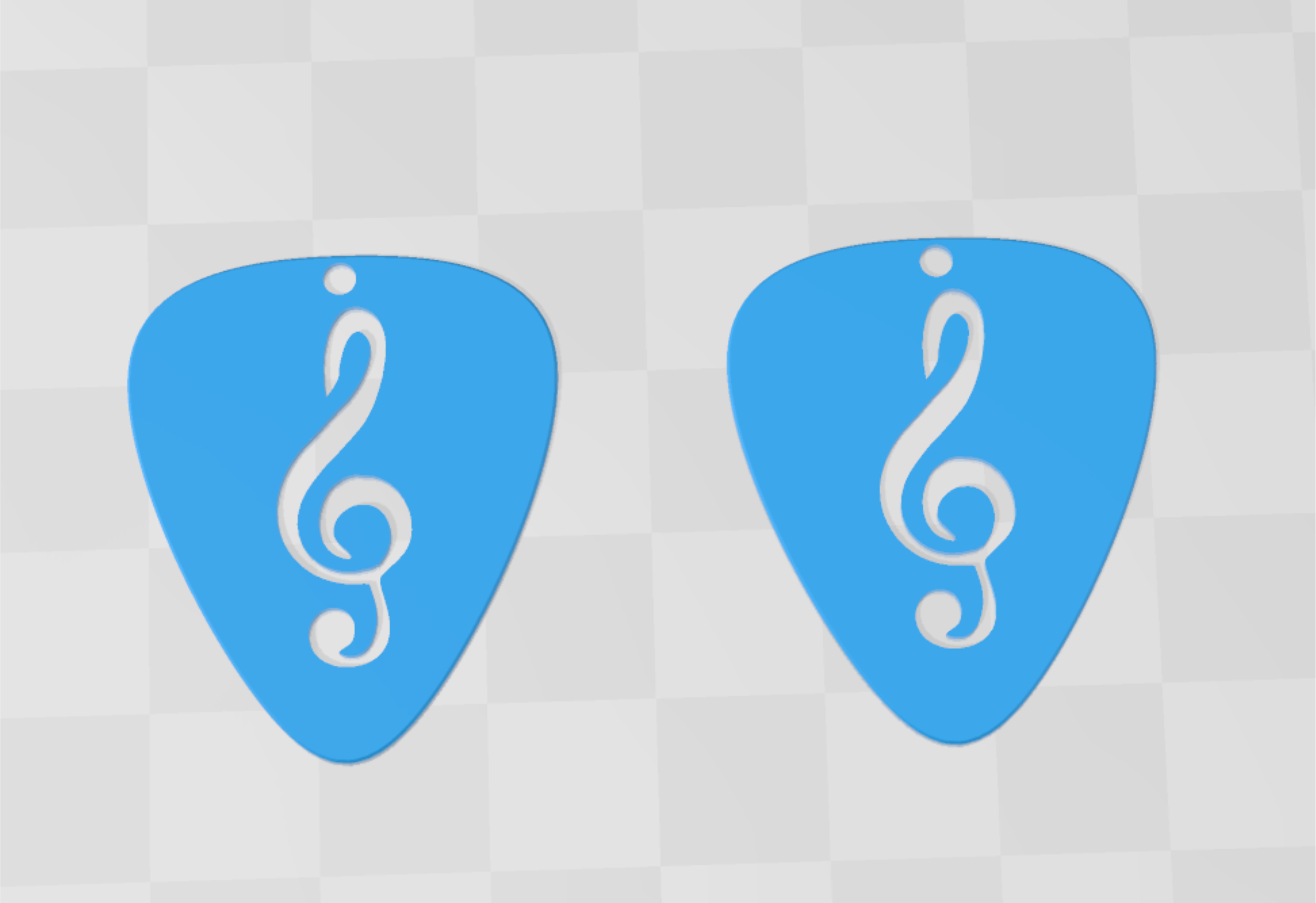 Guitar pick earrings