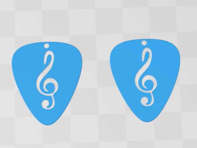 Guitar pick earrings