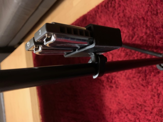 Hohner Harmonica two or one holder for K&M microphone stand