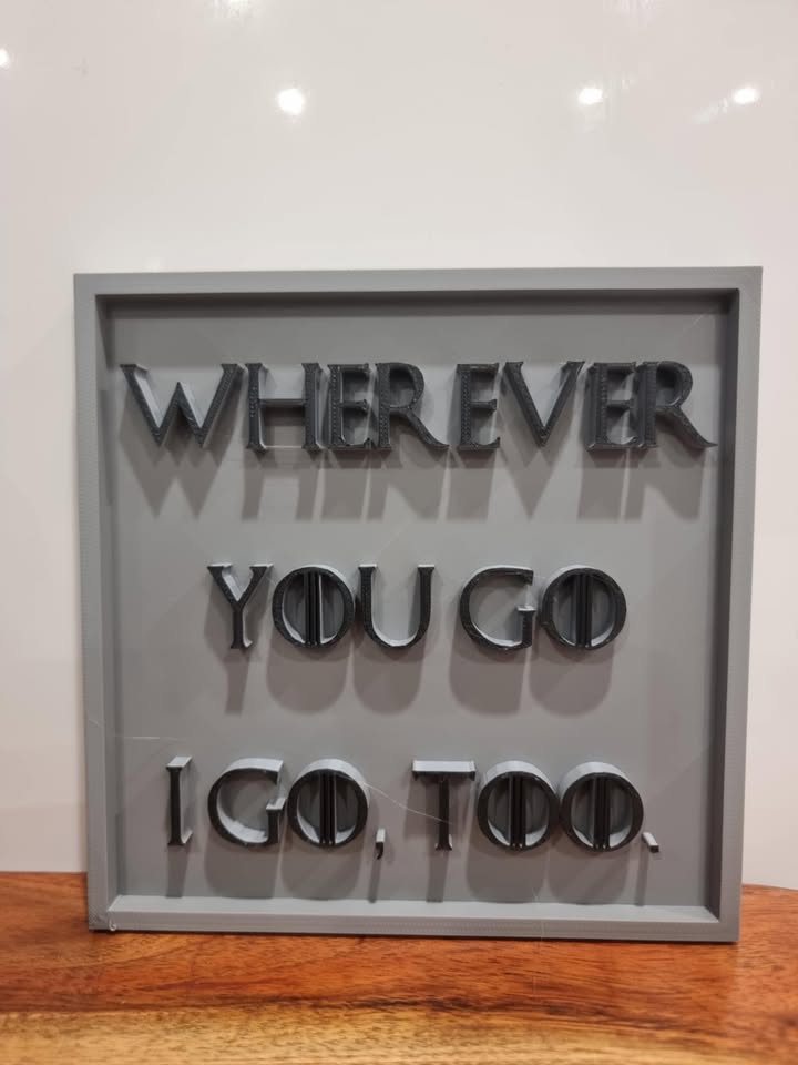 Game of thrones inspired wall art: wherever you go