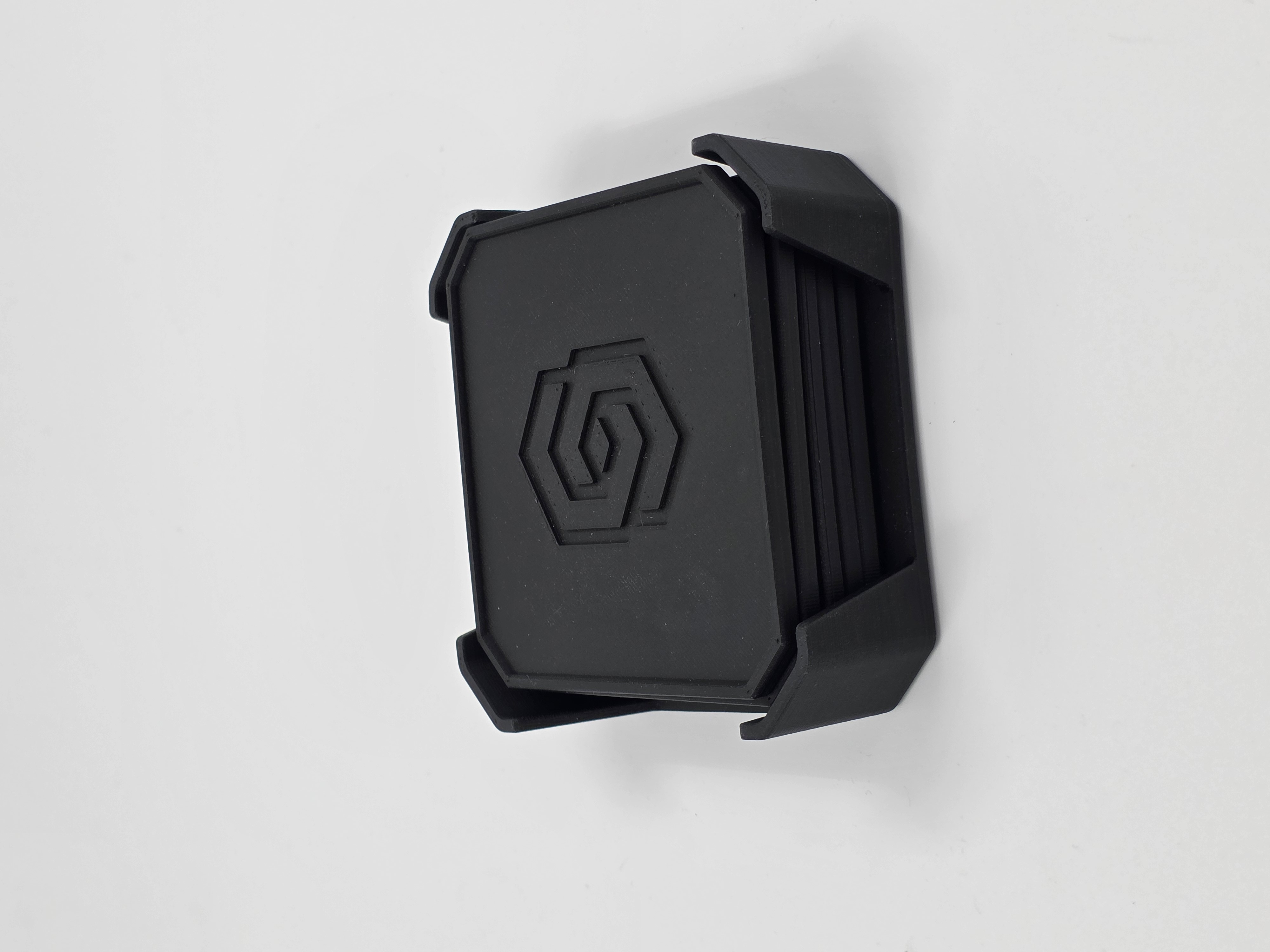 Coaster set with holder- Black