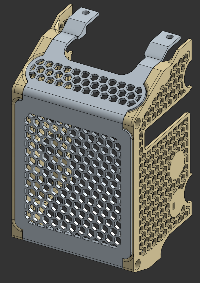 Qidi Plus4 Vanilla-friendly shroud (Hexagon pattern)