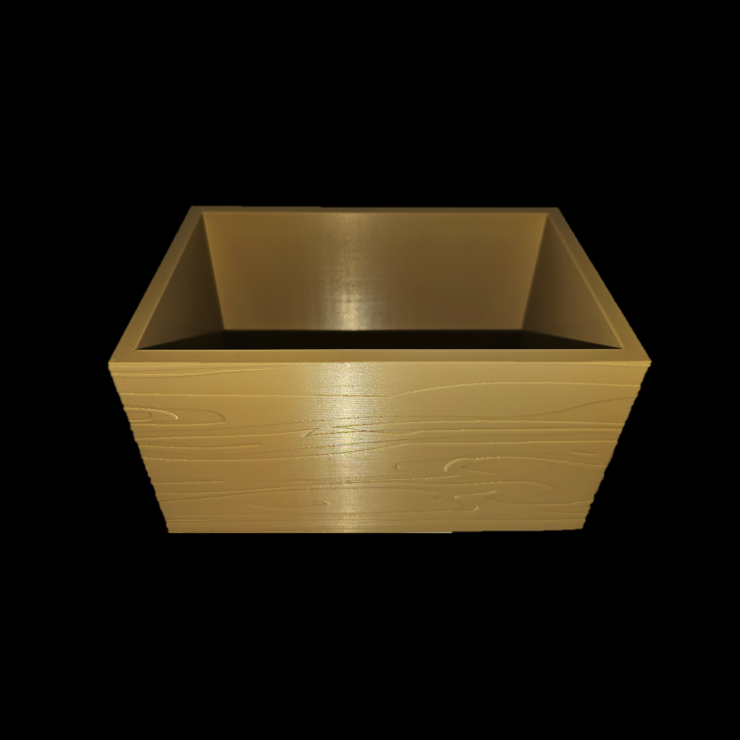 Rectangular Planter with Stylish Wood Texture — miniatura 4