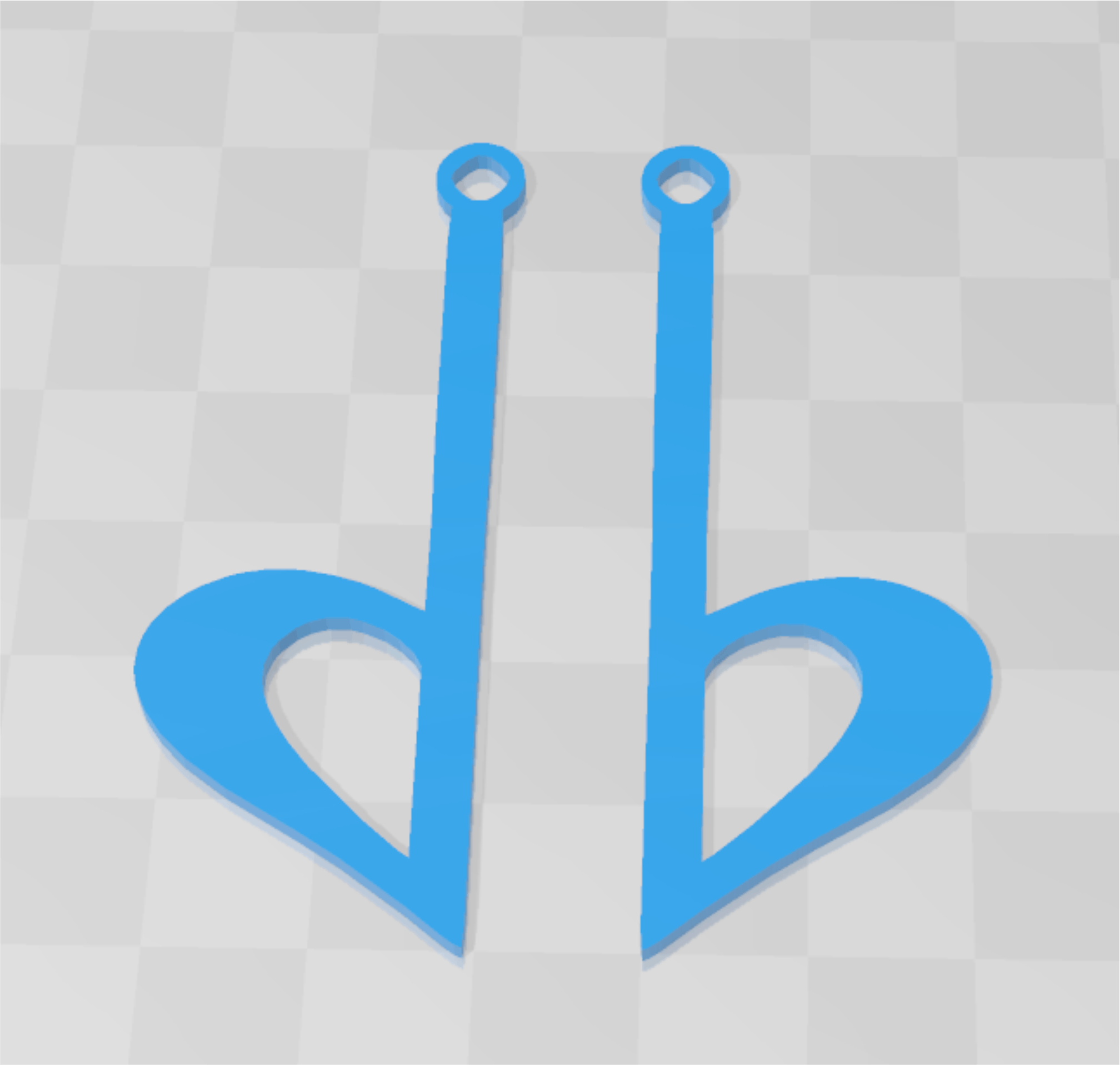 B flat music earrings