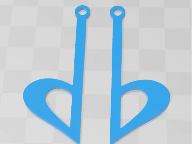 B flat music earrings