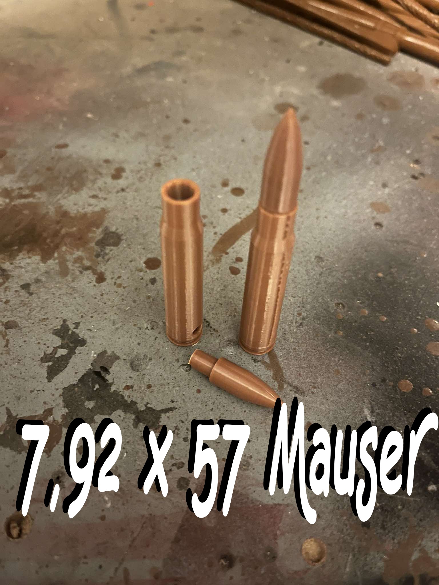 Imitation of 7.92 x 57 Mauser cartridges