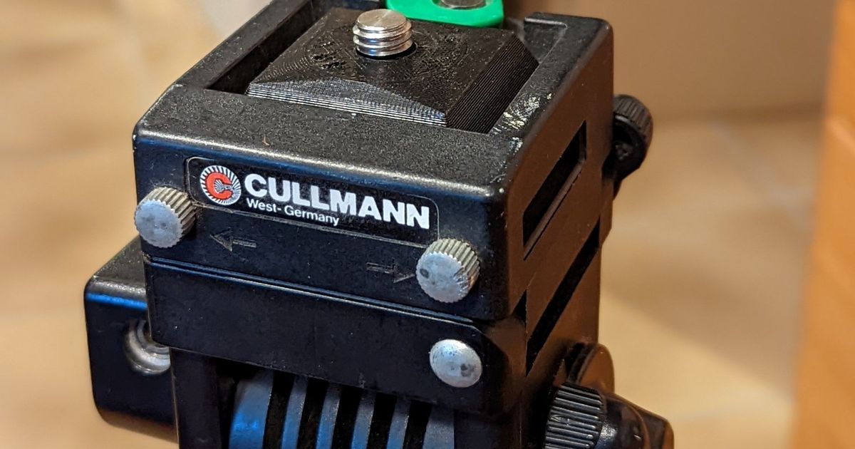 Replacement plate for Cullmann tripod for 3/8 inch screw by Blackfellow