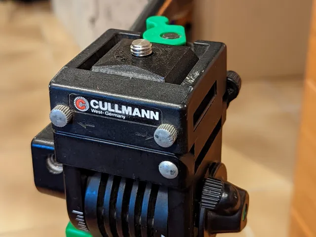 Replacement plate for Cullmann tripod for 3/8 inch screw