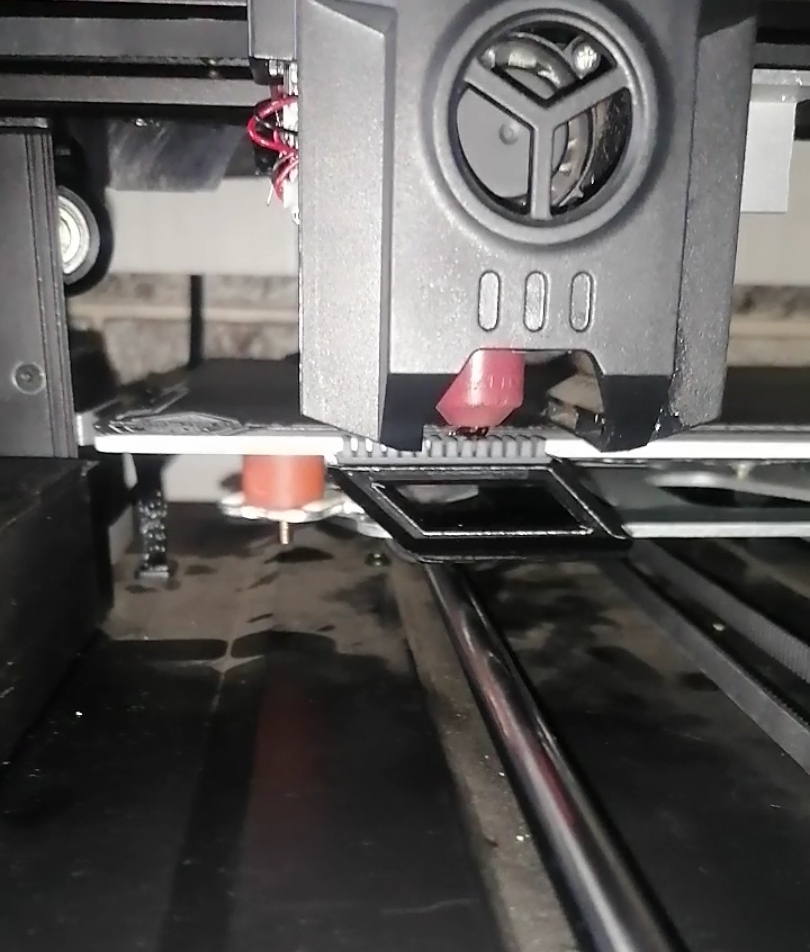 Ender 3 V3 KE and SE automatic nozzle cleaning brush.