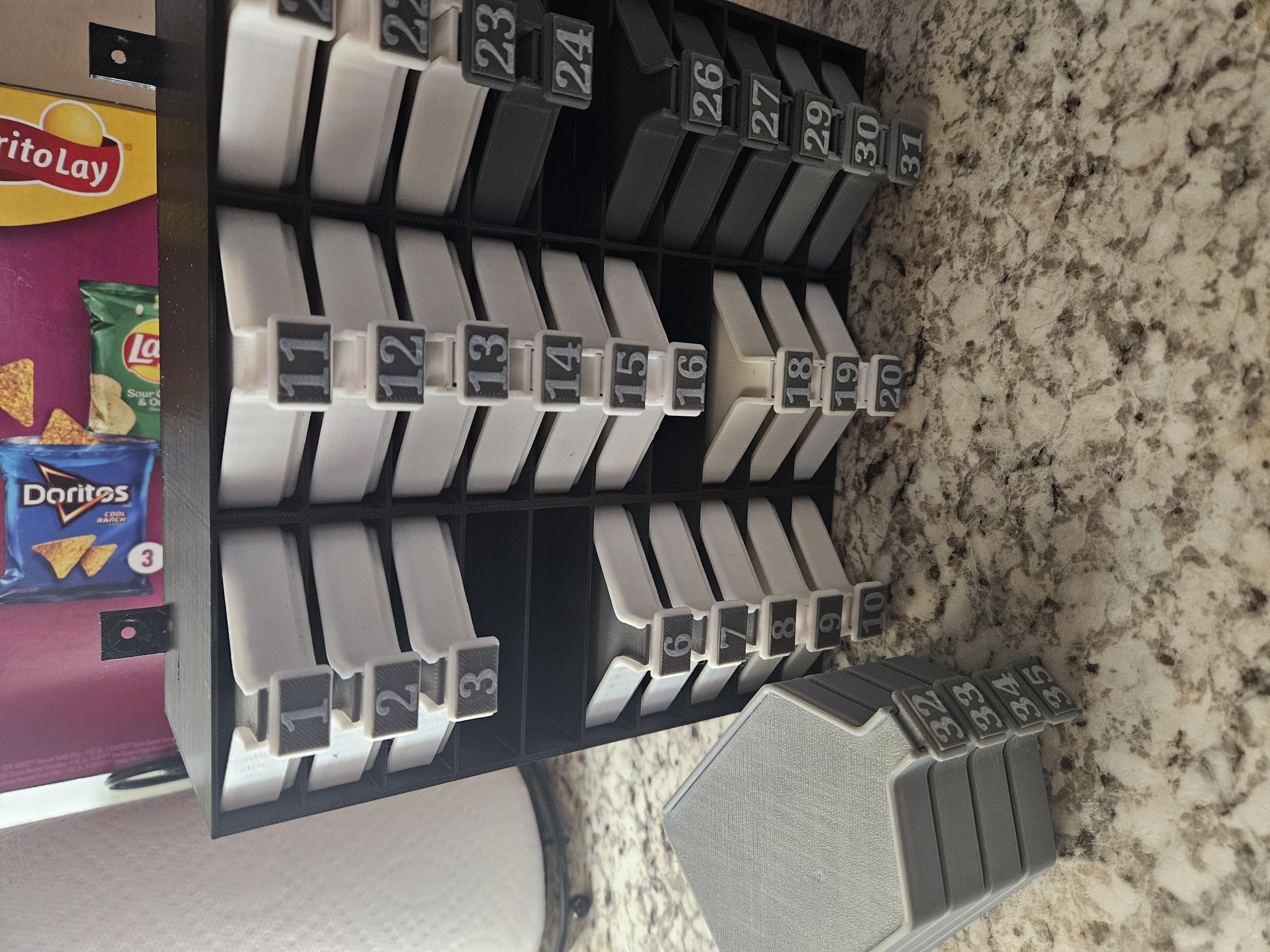 Diamond art tray, organizer, and numbers