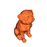 sitzender Mops / sitting pug