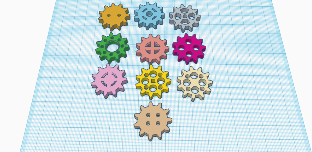 10 Vintage Gear Buttons