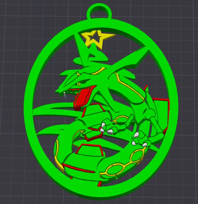 Cristmass Rayquaza Colored