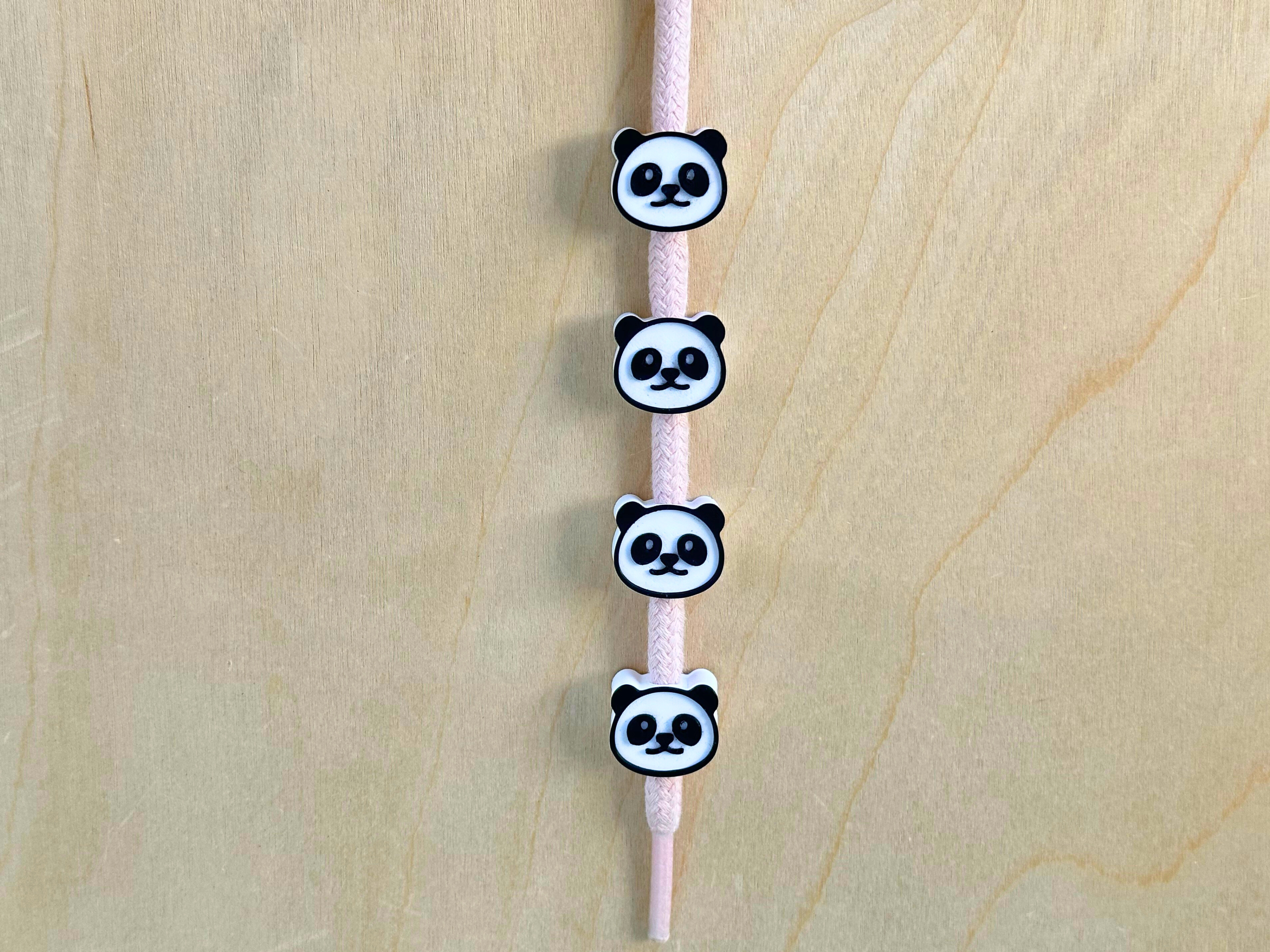 Cute Panda Hoodie Drawstring Beads