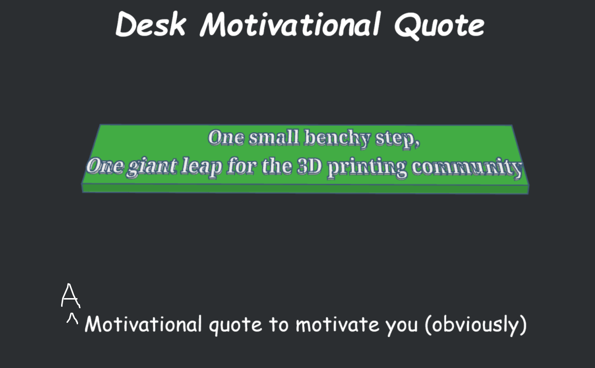 Desk Motivational Quote (Benchy Edition)