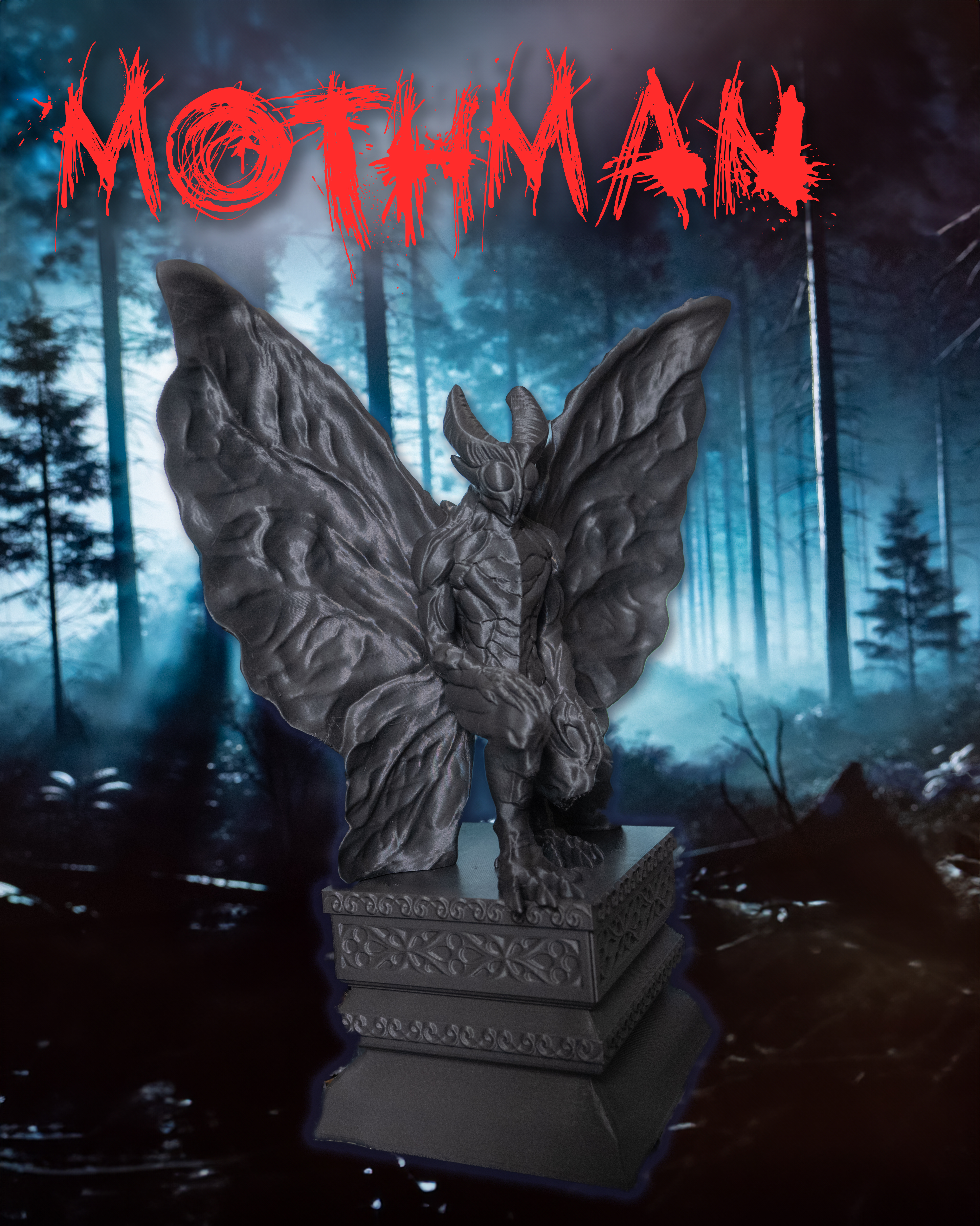 Mothman - Desk Statue - Fabled Creatures 03