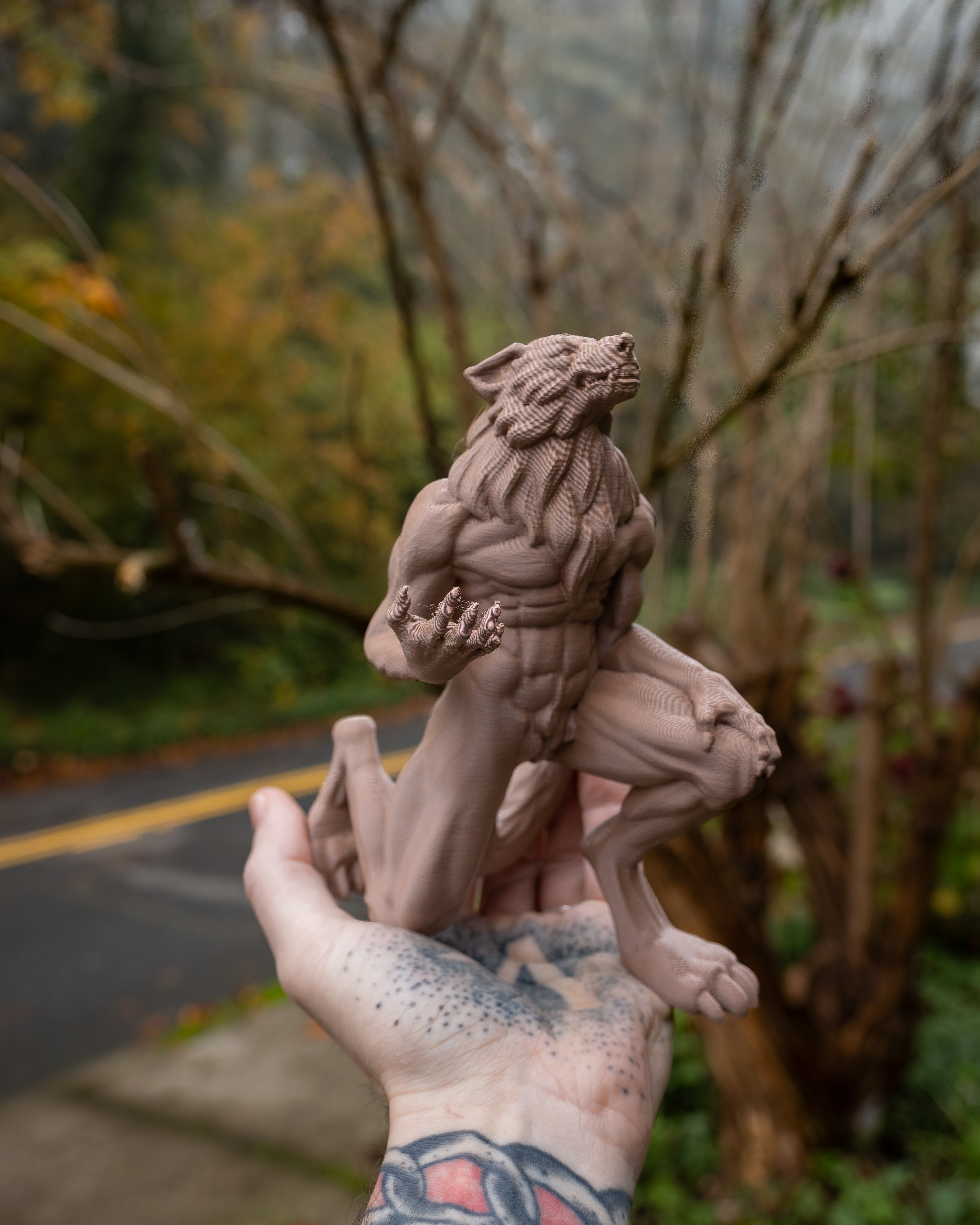 Howling Werewolf - Desk Statue - Fabled Creatures 04